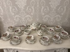 Vintage Mitterteich Bavaria Floral 15 Piece China Tea Set