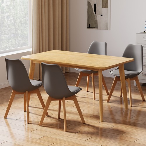 Dining table and chairs - table,