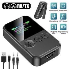 Wireless Bluetooth5.4 Transmitter Receiver Adapter Audio 3.5mm Jack Aux 32G Card