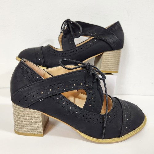 Women black lace mary - black,
