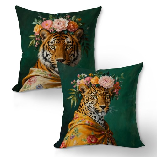 Funky floral crowned - funky, leopard