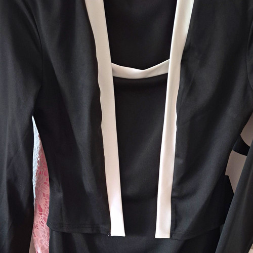 Women piece black dress - 2-piece,