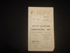 BLYTH SPARTANS  V  SUNDERLAND  (NEL)  14-2-53  RARE FOUR PAGER