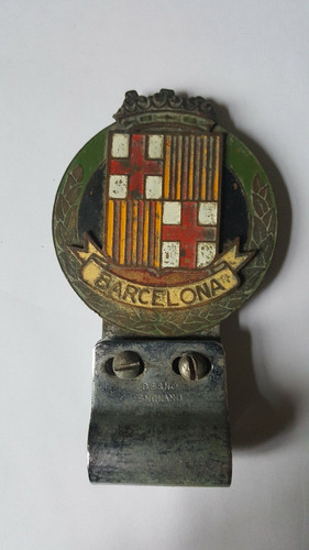Vintage barcelona car badge - vintage,
