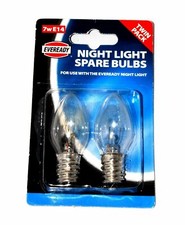 2 x Night Light Bulbs 7W E14