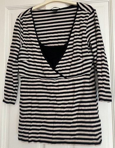 Black white striped - h&m, black/white