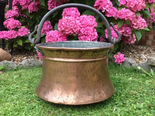 Vintage copper pot cauldron - vintage,