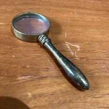 Desk Top Small Brass Magnifying Glass Beer Pump Style Handle 35 Mm Diameter