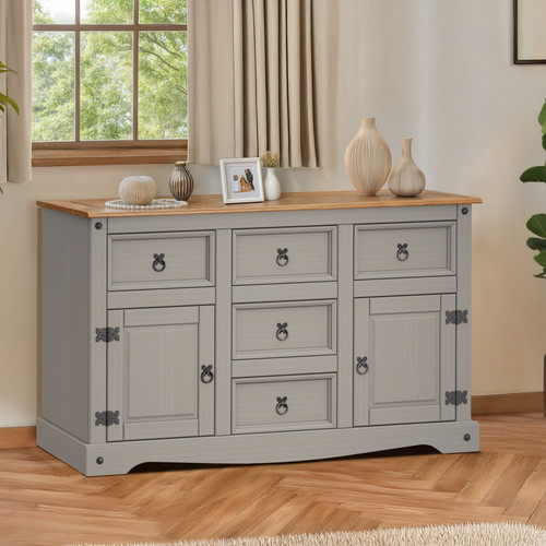 Corona sideboard grey wax - sideboard, 2