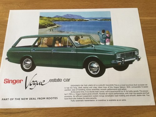 Singer vogue estate car - vogue,