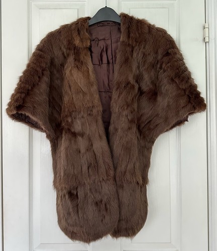 Vintage chestnut brown shawl - brown,