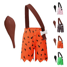 The Flintstones Kids Baby Halloween Cosplay Costume Bam-Bam Caveman Dress Up UK