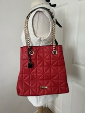 River Island red Quilted Tote