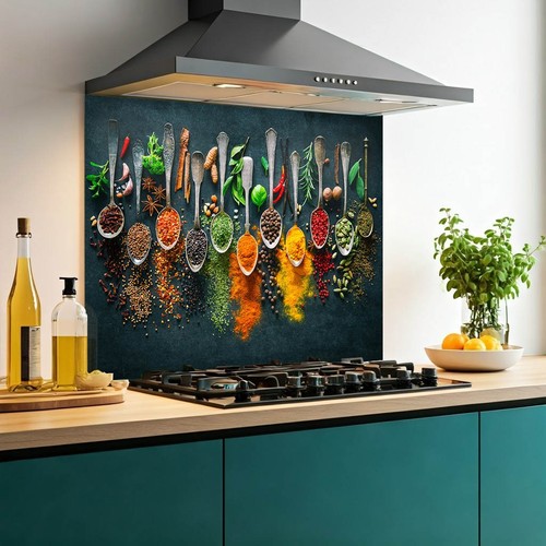 Printed glass kitchen - printed,