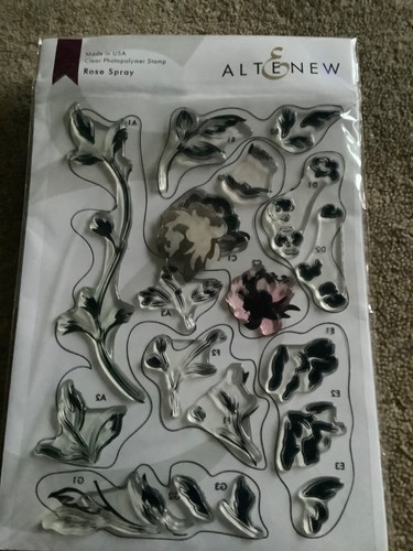 Altenew rose spray stamp - , set