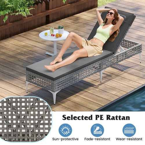 Gear rattan sun - 6-gear, lounger