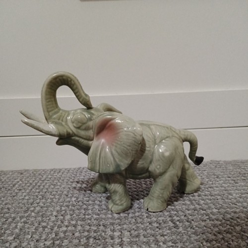 Vintage ceramic elephant - ceramic,