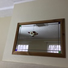 Vintage Antique Pine Mirror