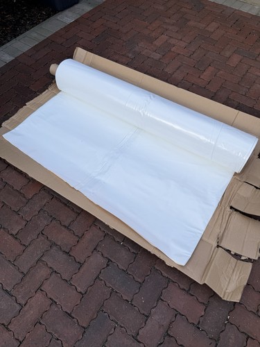 White polythene plastic - white,