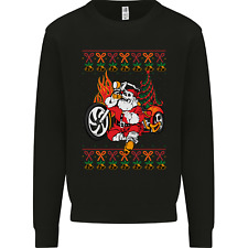 Biker Santa Christmas Motorcycle Motorbike Mens Sweatshirt Jumper