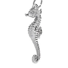 925 Sterling Silver SEAHORSE Charm 26mm (wholesale finding)