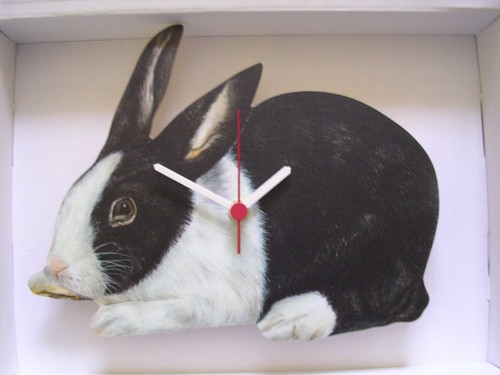 Black and white rabbit wall - and,