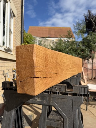 Handmade solid oak fireplace - handmade,