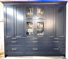 Ex Display Bespoke Hyde Park German Shaker Tall Units Dark Grey Was RRP £14800