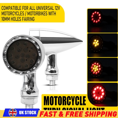 Motorcycle chrome led bullet - led,