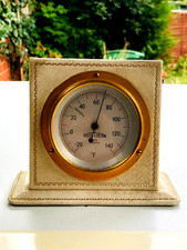 Vintage Rototherm Leather Covered Desk Thermomenter