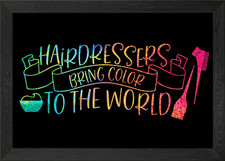 HAIRDRESSERS COLOR Framed Wall