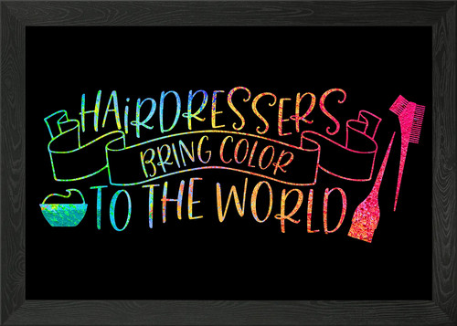 Hairdressers color framed - color,