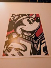 Disney Allison Lefcort Signed And Framed Mickey Mouse Lithograph