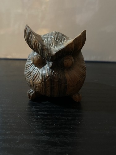 Small wooden owl - small, ornament