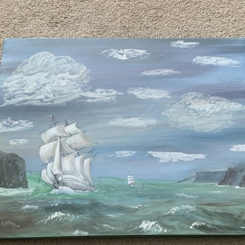 Original painting ships - original,