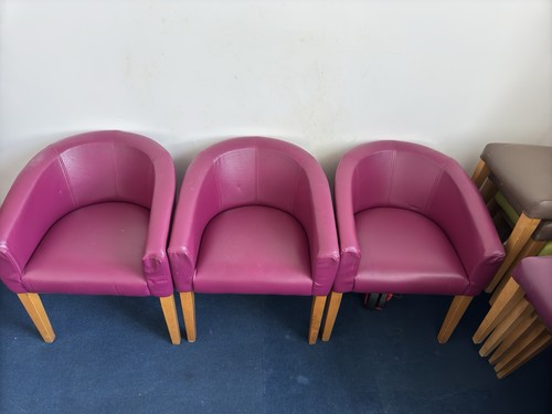 Plum purple leather reception - leather,