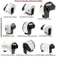 DK Labels Fits Brother QL Printers QL500 QL600 QL1100 DK11202 DK22205 DK11241