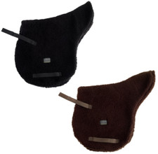 Supreme Products GP Numnah Soft Fleece Shaped Pad Black/Brown Pony/Cob/Full