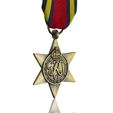 Full Size Replica Burma Star Medal & Ribbon. World War 2 WW2 Award/Campaign