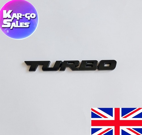 Black turbo metal decals - black,