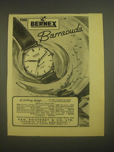 1962 bernex barracuda - bernex, watch