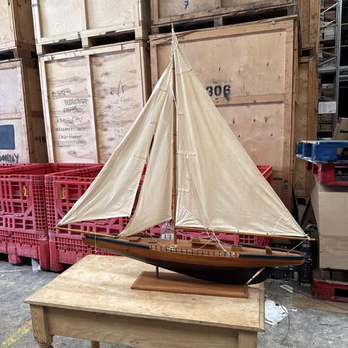 Wooden sailing boat model - wooden,