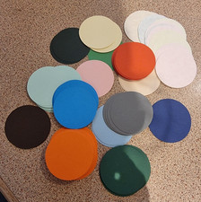 Die-Cut 130 mixed colours smooth Card Circles  each 2.5" diam New