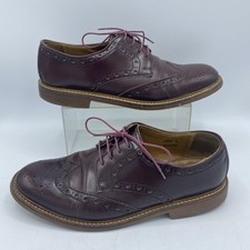 Jones Bootmaker Norris Leather Burgundy Lace Up Brogues UK 8