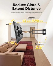 FORGING MOUNT Long Reach TV Wall Bracket Mount Swivel Tilt Full Motion TV Bracke