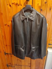 Hugo Boss Men's Lamb Aniline Leather Jacket - Black Size 54