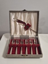 Vintage!?Quality A1 Silver Plated Cake Forks & Server-James Ryals England