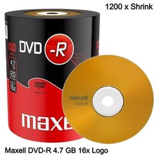 1200 x Maxell DVD-R 16x