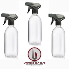 3 X Trigger Spray Bottles For Valeting, Detailing, car cleaning 500ml 