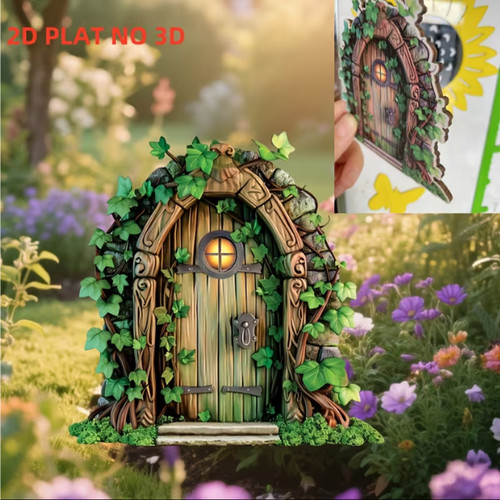 Fairy door wooden - door,